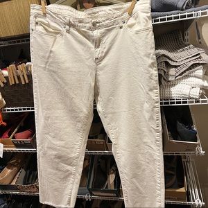 Eileen Fisher cropped raw hem jeans size 16